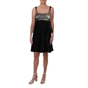 Xeniya Cocktail Dress Silk Ruffled Women's 10